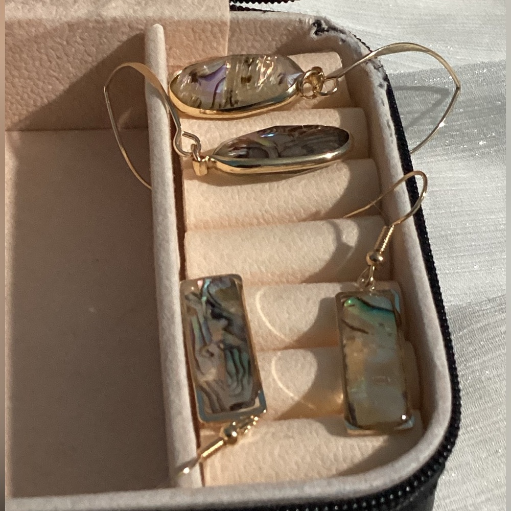🐚Abalone Shell Earring Set – 2 Pair Bundle ✨ - Picture 17 of 17